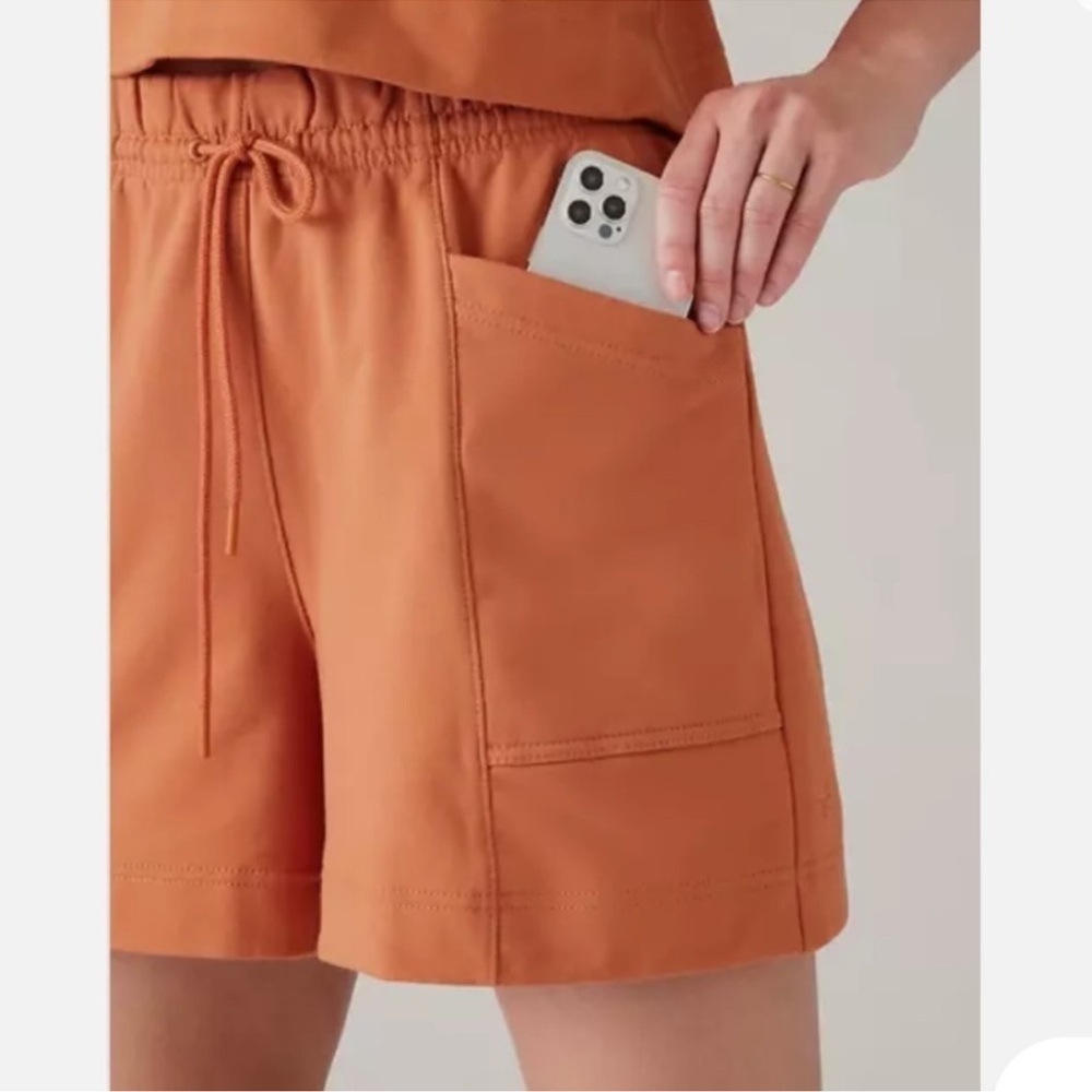 NWOT - Athleta Retroterry Cotton Blend Shorts - size 2X - Sunbaked Clay